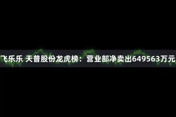 飞乐乐 天普股份龙虎榜：营业部净卖出649563万元